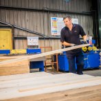 Stack of timber scaffold boards